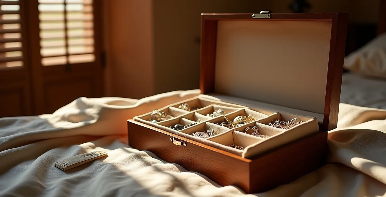 Sistema de almacenamiento profesional para joyas de plata en ambiente seco