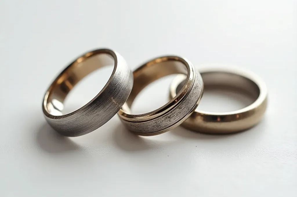 Tres perfiles diferentes de alianzas mostrando corte transversal de media caña, plana y confort