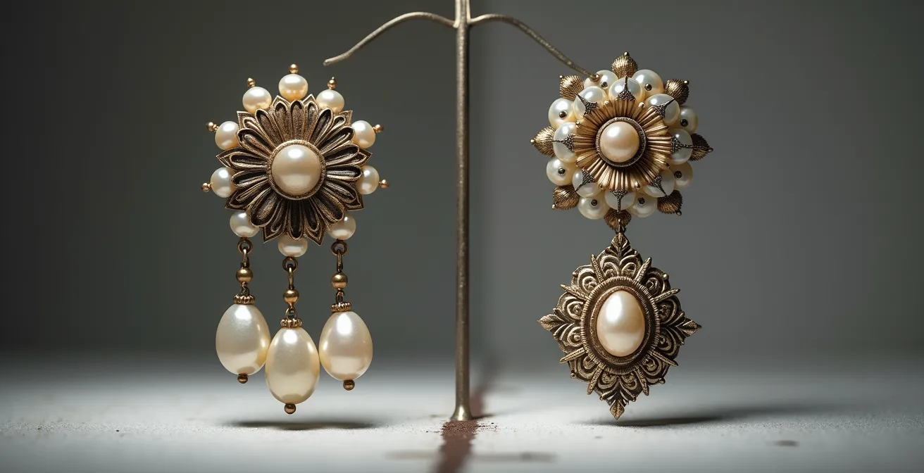 Transformación de pendientes antiguos en colgante moderno mediante técnica de upcycling